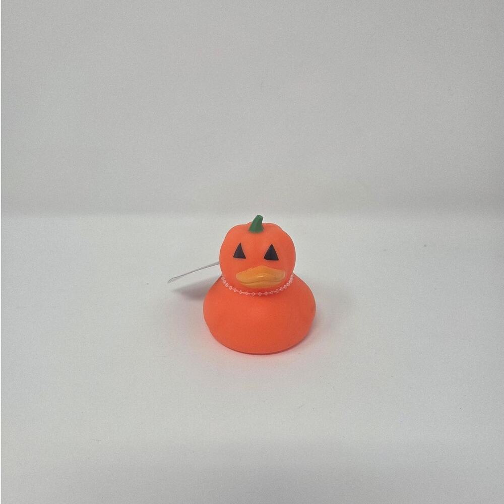 Orange Pumpkin Fall Halloween Rubber Duck